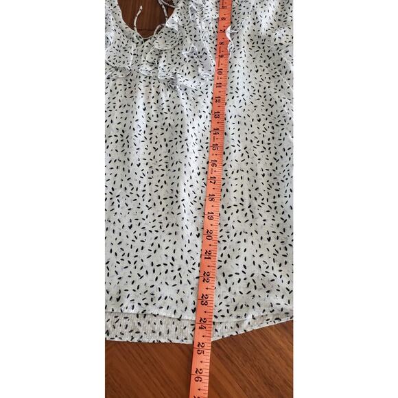 Anthropologie Hutch Ruffle Double V Neckline Smocked Sleeve Medium - Picture 11 of 11